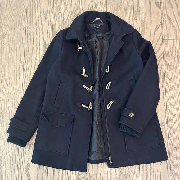 Tommy Hilfiger Navy Wool Duffel Coat - Picture 6 of 8